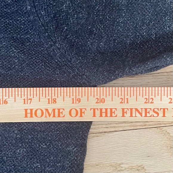 Massimo Dutti Women’s Pullover Sweater Crew Neck 100% Cotton Blue Marled Size L - Picture 7 of 8